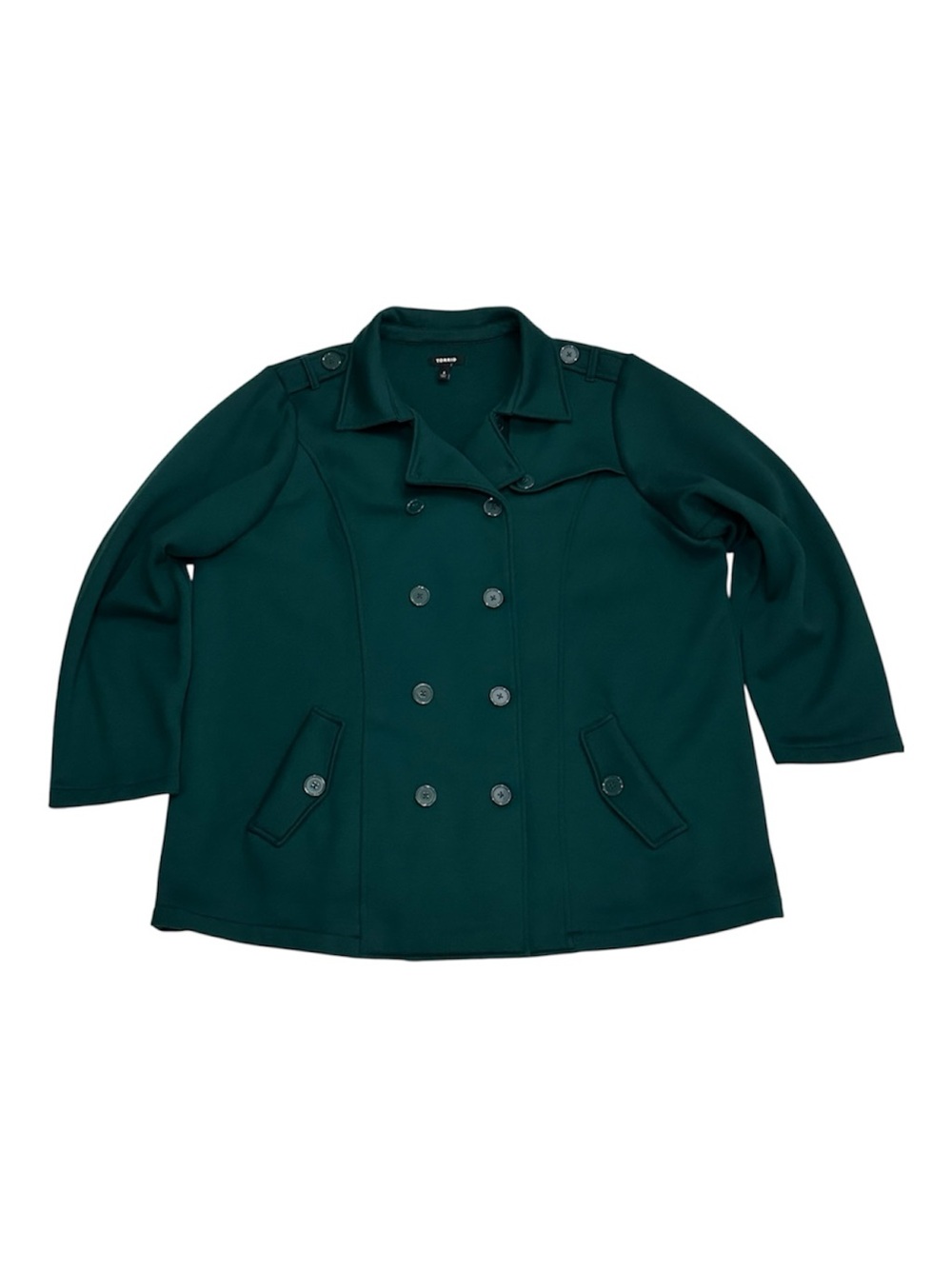 Torrid Women’s Dark Green Double Breasted Pea Coat Size 4 (4XL)